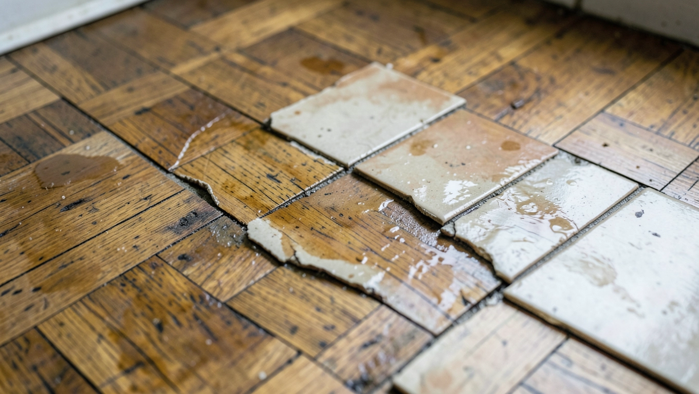 czy można kłaść płytki na parkiet