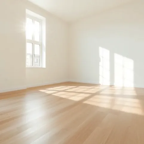 Jasny parkiet w salonie